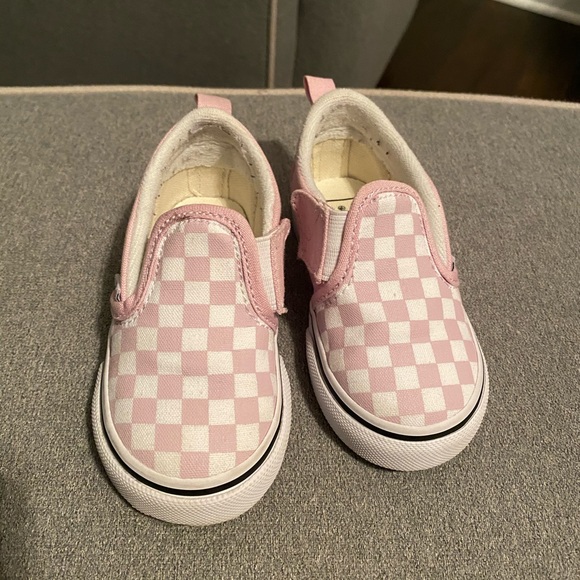 pink checkered vans toddler